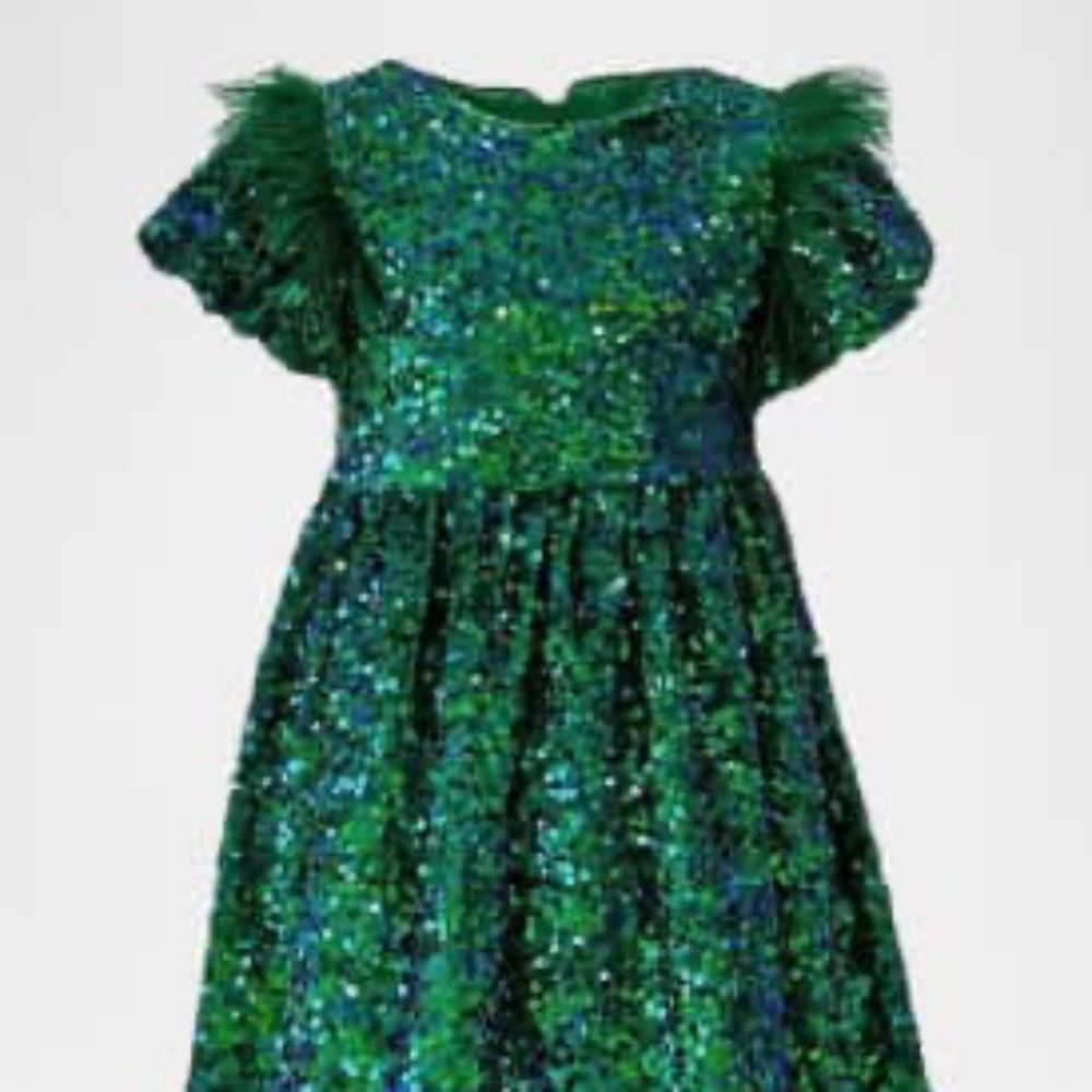 Green Sequin Dress Lola + The Boys